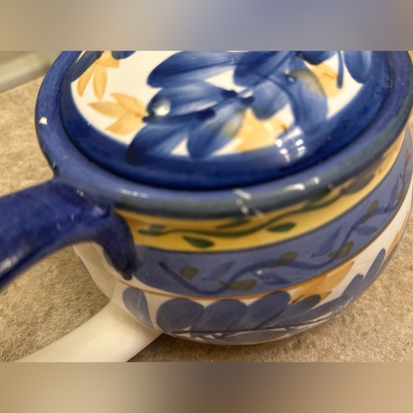 Bloom-Rite Ceramic Blue & Gold Teapot - Picture 6 of 11